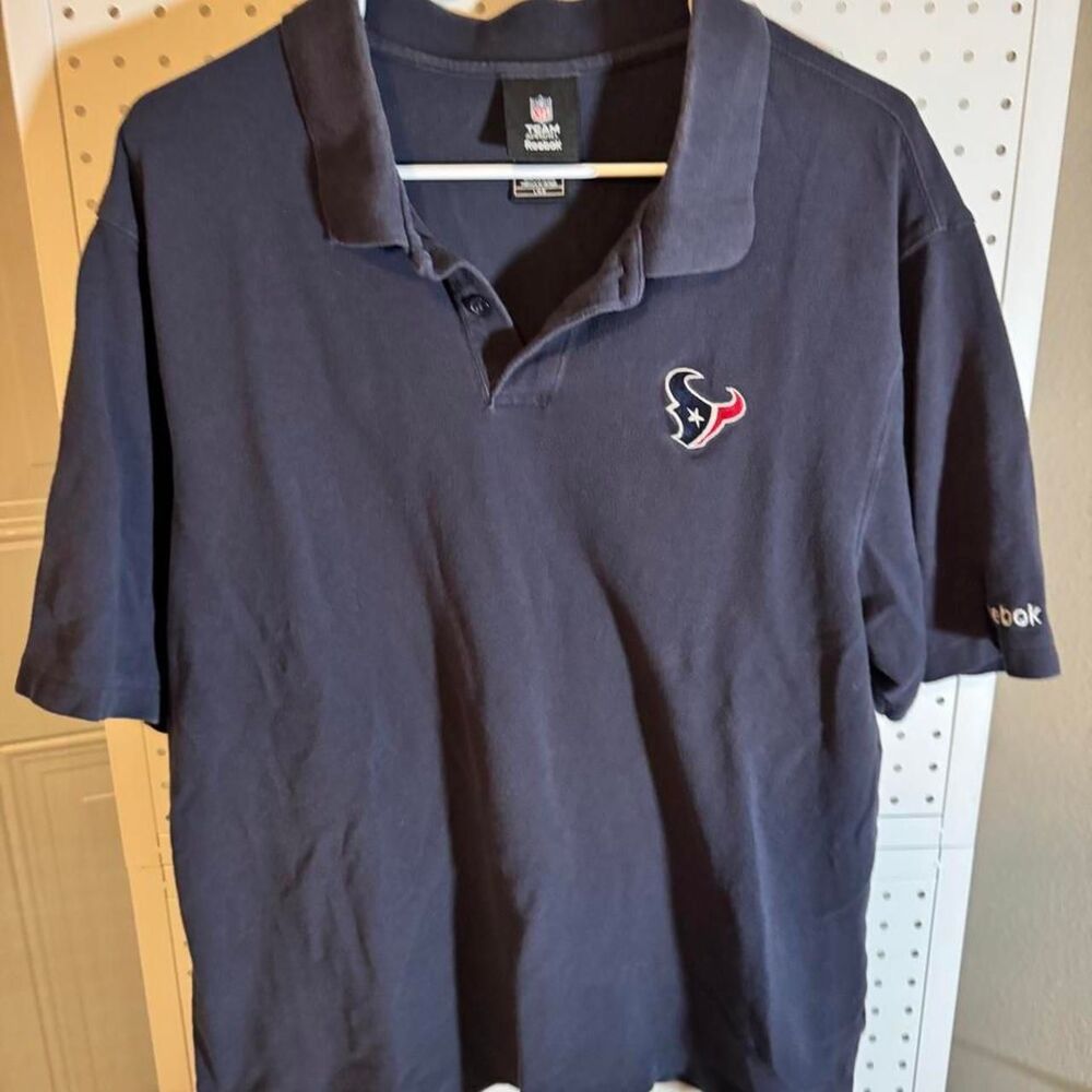 Vintage 2000s Houston Texans Reebok NFL Polo Shirt Large Navy